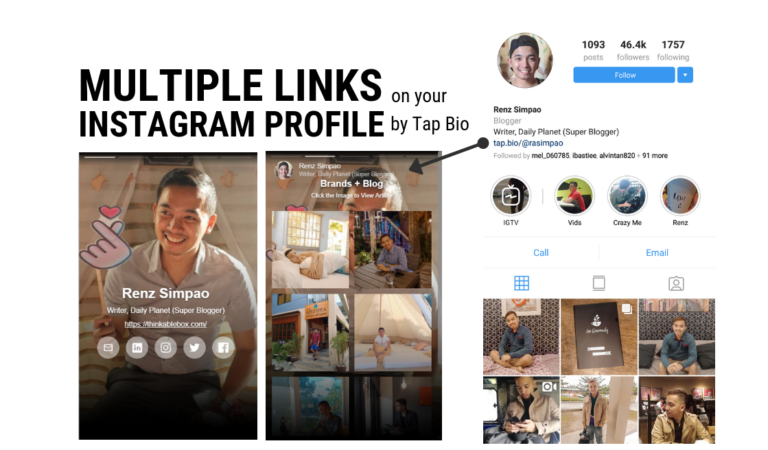 Multiple Links on your Instagram Profile by Tap Bio