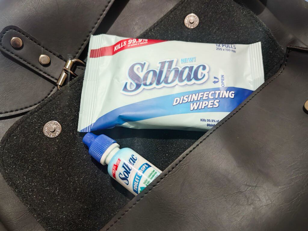 Travel Safely with Solbac: Your On-The-Go Disinfectant Wipes and Toilet Odor Deodorizer