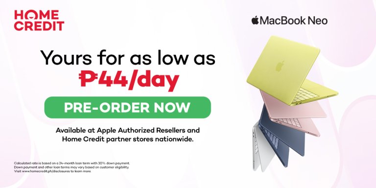 Be Among the First to Own the MacBook Neo with Home Credit—From ₱44 a Day